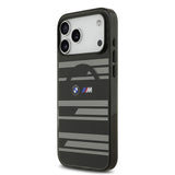 Apple iPhone 17 Pro Max Kılıf BMW Orjinal Lisanslı M-safe Şarj Özellikli Metal Kamera Butonlu Yatay Şeritli M Dizayn Kapak