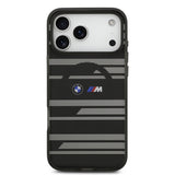 Apple iPhone 17 Pro Max Kılıf BMW Orjinal Lisanslı M-safe Şarj Özellikli Metal Kamera Butonlu Yatay Şeritli M Dizayn Kapak