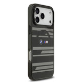 Apple iPhone 17 Pro Max Kılıf BMW Orjinal Lisanslı M-safe Şarj Özellikli Metal Kamera Butonlu Yatay Şeritli M Dizayn Kapak