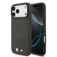 Apple iPhone 17 Pro Max Kılıf BMW Orjinal Lisanslı M-safe Şarj Özellikli Metal Logolu Delikli M Dizayn Deri Kapak