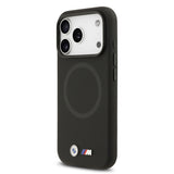 Apple iPhone 17 Pro Max Kılıf BMW Orjinal Lisanslı M-safe Şarj Özellikli Metal Logolu Delikli M Dizayn Deri Kapak