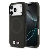 Apple iPhone 17 Pro Max Kılıf BMW Orjinal Lisanslı M-safe Şarj Özellikli Metal Logolu Delikli M Dizayn Deri Kapak