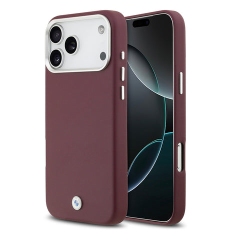 Apple iPhone 17 Pro Max Kılıf BMW Orjinal Lisanslı M-safe Şarj Özellikli Metal Logolu Tam Kaplama Deri Kapak