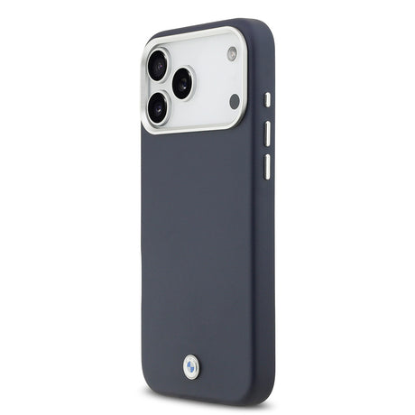 Apple iPhone 17 Pro Max Kılıf BMW Orjinal Lisanslı M-safe Şarj Özellikli Metal Logolu Tam Kaplama Deri Kapak