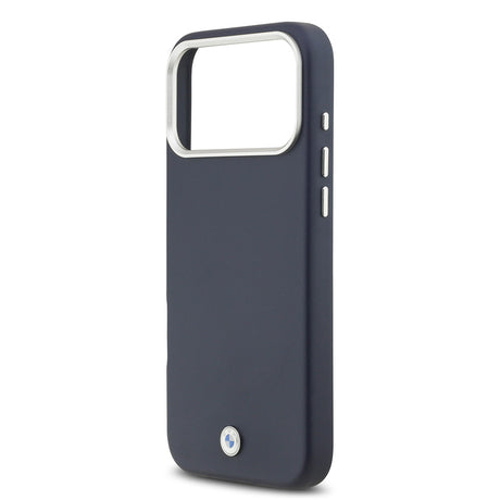 Apple iPhone 17 Pro Max Kılıf BMW Orjinal Lisanslı M-safe Şarj Özellikli Metal Logolu Tam Kaplama Deri Kapak