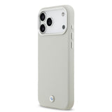 Apple iPhone 17 Pro Max Kılıf BMW Orjinal Lisanslı M-safe Şarj Özellikli Metal Logolu Tam Kaplama Deri Kapak