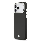 Apple iPhone 17 Pro Max Kılıf BMW Orjinal Lisanslı M-safe Şarj Özellikli Metal Logolu Tam Kaplama Deri Kapak