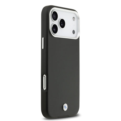 Apple iPhone 17 Pro Max Kılıf BMW Orjinal Lisanslı M-safe Şarj Özellikli Metal Logolu Tam Kaplama Deri Kapak