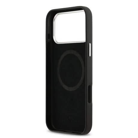 Apple iPhone 17 Pro Max Kılıf BMW Orjinal Lisanslı M-safe Şarj Özellikli Metal Logolu Tam Kaplama Deri Kapak