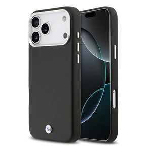 Apple iPhone 17 Pro Max Kılıf BMW Orjinal Lisanslı M-safe Şarj Özellikli Metal Logolu Tam Kaplama Deri Kapak
