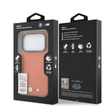 Apple iPhone 17 Pro Max Kılıf BMW Orjinal Lisanslı M-safe Şarj Özellikli Standlı Metal Kamera Çerçeveli M Logolu PU Deri Kapak