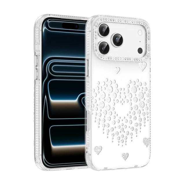 Apple iPhone 17 Pro Max Kılıf Damla Taşlı Zore Rivas Sert PC Kapak