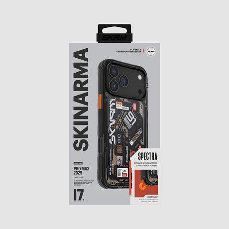 Apple iPhone 17 Pro Max Kılıf Desenli Airbag Tasarımlı Skinarma Spectra Kapak