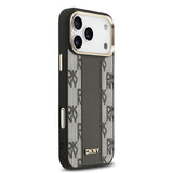 Apple iPhone 17 Pro Max Kılıf DKNY Orjinal Lisanslı M-safe Şarj Özellikli 3D Yazılı Checkered Pattern Kapak