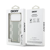 Apple iPhone 17 Pro Max Kılıf DKNY Orjinal Lisanslı M-safe Şarj Özellikli 3D Yazılı Checkered Pattern Kapak