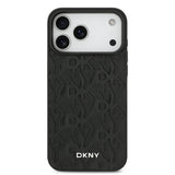 Apple iPhone 17 Pro Max Kılıf DKNY Orjinal Lisanslı M-safe Şarj Özellikli 3D Yazılı Grid Pattern Kapak