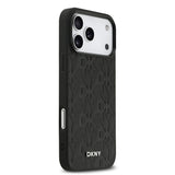 Apple iPhone 17 Pro Max Kılıf DKNY Orjinal Lisanslı M-safe Şarj Özellikli 3D Yazılı Grid Pattern Kapak