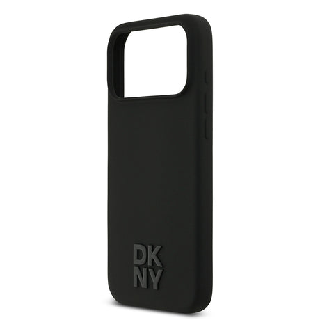 Apple iPhone 17 Pro Max Kılıf DKNY Orjinal Lisanslı M-safe Şarj Özellikli Metal Logolu Silikon Kapak