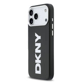 Apple iPhone 17 Pro Max Kılıf DKNY Orjinal Lisanslı M-safe Şarj Özellikli PU Büyük Dikey Logolu Kapak