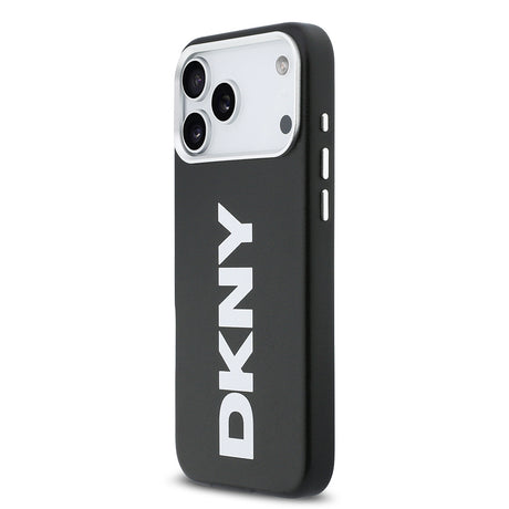 Apple iPhone 17 Pro Max Kılıf DKNY Orjinal Lisanslı M-safe Şarj Özellikli PU Büyük Dikey Logolu Kapak