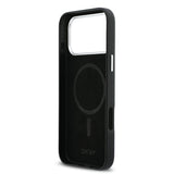 Apple iPhone 17 Pro Max Kılıf DKNY Orjinal Lisanslı M-safe Şarj Özellikli PU Büyük Dikey Logolu Kapak