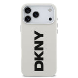 Apple iPhone 17 Pro Max Kılıf DKNY Orjinal Lisanslı M-safe Şarj Özellikli PU Büyük Dikey Logolu Kapak