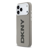 Apple iPhone 17 Pro Max Kılıf DKNY Orjinal Lisanslı M-safe Şarj Özellikli PU Büyük Dikey Logolu Kapak