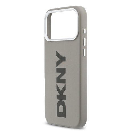 Apple iPhone 17 Pro Max Kılıf DKNY Orjinal Lisanslı M-safe Şarj Özellikli PU Büyük Dikey Logolu Kapak