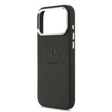 Apple iPhone 17 Pro Max Kılıf DKNY Orjinal Lisanslı M-safe Şarj Özellikli PU Deri Kabartmalı Kapak