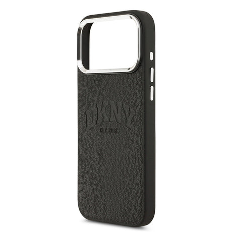 Apple iPhone 17 Pro Max Kılıf DKNY Orjinal Lisanslı M-safe Şarj Özellikli PU Deri Kabartmalı Kapak