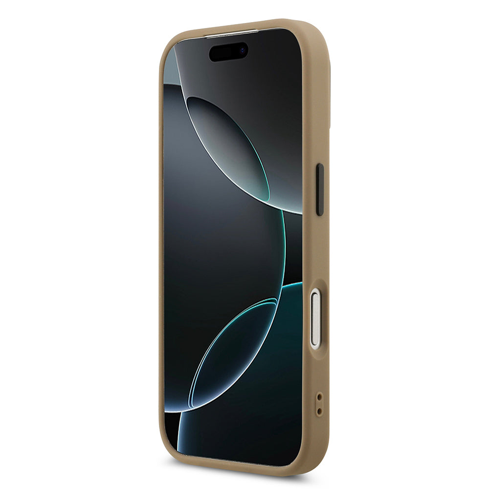 Apple iPhone 17 Pro Max Kılıf DKNY Orjinal Lisanslı M-safe Şarj Özellikli PU Deri Kabartmalı Kapak