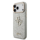 Apple iPhone 17 Pro Max Kılıf Guess Orjinal Lisanslı 4G Büyük Metal Kamera Çerçeveli ve Logolu Glitter Kapak