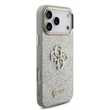 Apple iPhone 17 Pro Max Kılıf Guess Orjinal Lisanslı 4G Büyük Metal Kamera Çerçeveli ve Logolu Glitter Kapak