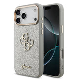 Apple iPhone 17 Pro Max Kılıf Guess Orjinal Lisanslı 4G Büyük Metal Kamera Çerçeveli ve Logolu Glitter Kapak