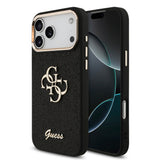 Apple iPhone 17 Pro Max Kılıf Guess Orjinal Lisanslı 4G Büyük Metal Kamera Çerçeveli ve Logolu Glitter Kapak