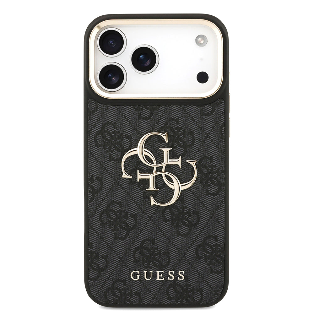 Apple iPhone 17 Pro Max Kılıf Guess Orjinal Lisanslı 4G Büyük Metal Logolu Kalın Askılı Kapak