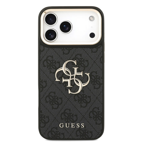 Apple iPhone 17 Pro Max Kılıf Guess Orjinal Lisanslı 4G Büyük Metal Logolu Kalın Askılı Kapak