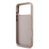 Apple iPhone 17 Pro Max Kılıf Guess Orjinal Lisanslı Gold Metal Kamera Çerçeveli 4G Desenli Metal Büyük 4G ve Yazı Logolu Kapak