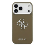 Apple iPhone 17 Pro Max Kılıf Guess Orjinal Lisanslı Grained 4G Metal Büyük Logolu Kapak