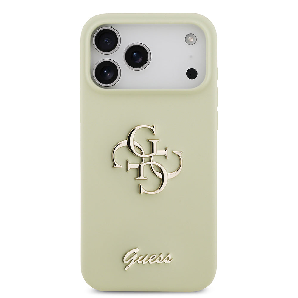Apple iPhone 17 Pro Max Kılıf Guess Orjinal Lisanslı Grained Yazı Logolu Kapak