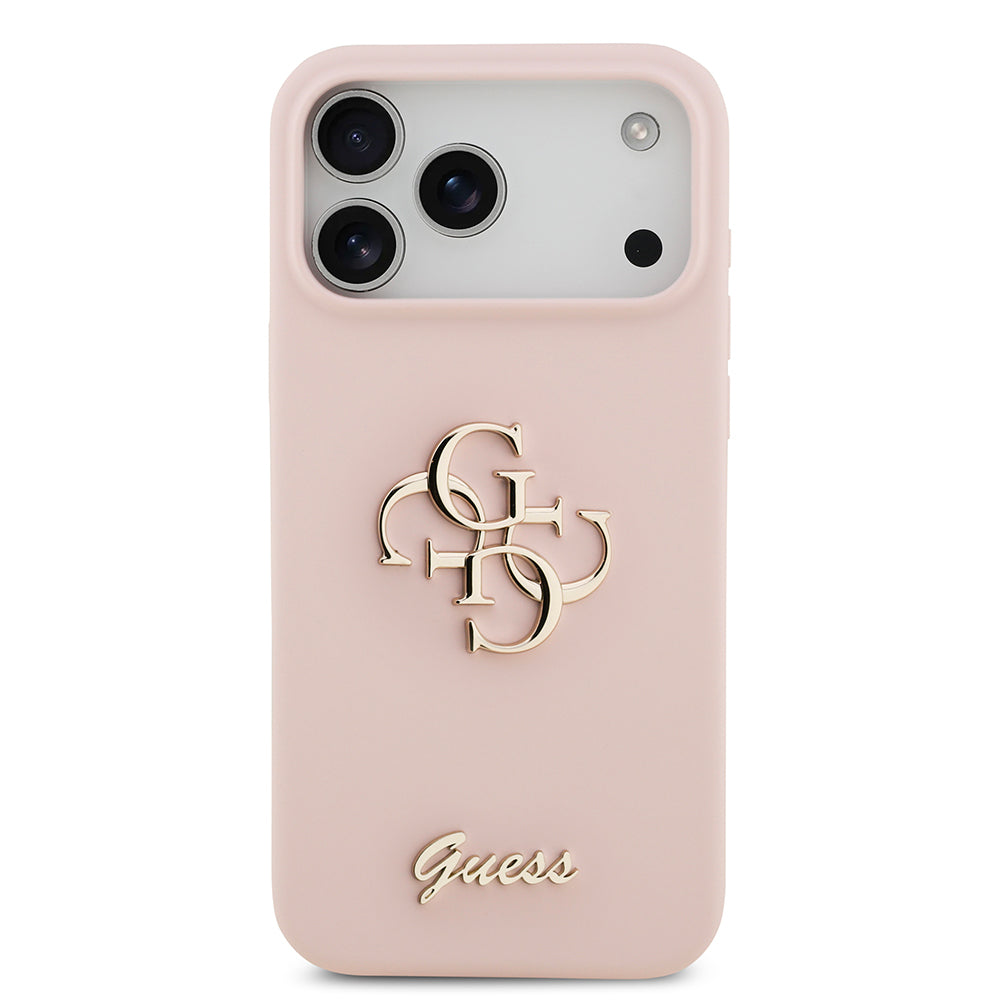 Apple iPhone 17 Pro Max Kılıf Guess Orjinal Lisanslı Grained Yazı Logolu Kapak