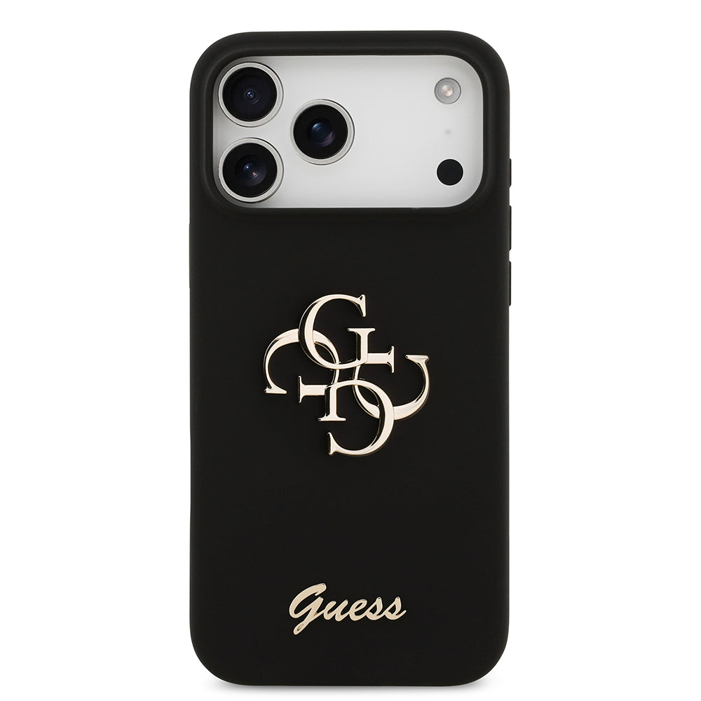 Apple iPhone 17 Pro Max Kılıf Guess Orjinal Lisanslı Grained Yazı Logolu Kapak