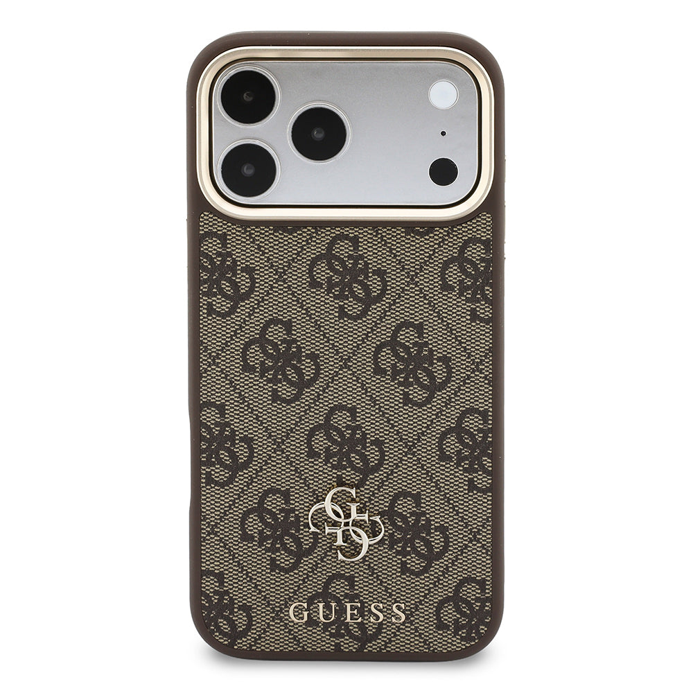 Apple iPhone 17 Pro Max Kılıf Guess Orjinal Lisanslı M-safe Şarj Özellikli 4G Büyük Metal Logolu Kartlıklı Kapak