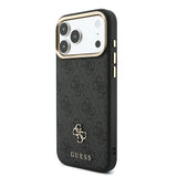 Apple iPhone 17 Pro Max Kılıf Guess Orjinal Lisanslı M-safe Şarj Özellikli 4G Büyük Metal Logolu Kartlıklı Kapak