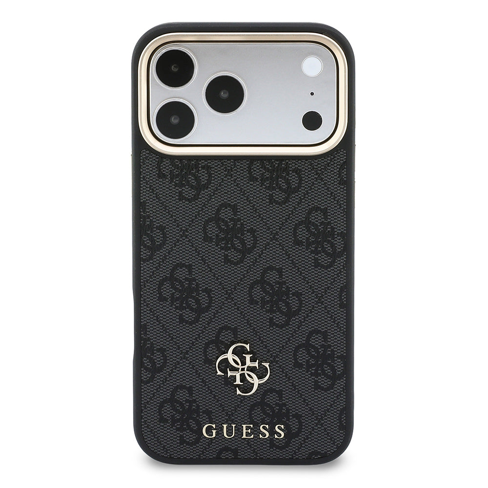 Apple iPhone 17 Pro Max Kılıf Guess Orjinal Lisanslı M-safe Şarj Özellikli 4G Büyük Metal Logolu Kartlıklı Kapak
