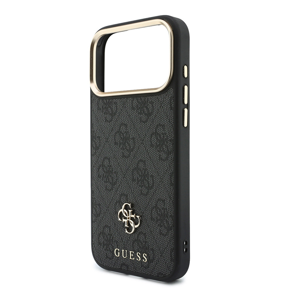 Apple iPhone 17 Pro Max Kılıf Guess Orjinal Lisanslı M-safe Şarj Özellikli 4G Büyük Metal Logolu Kartlıklı Kapak