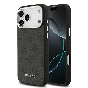 Apple iPhone 17 Pro Max Kılıf Guess Orjinal Lisanslı M-safe Şarj Özellikli 4G Klasik Yazı Logolu Kapak