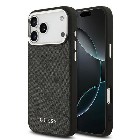 Apple iPhone 17 Pro Max Kılıf Guess Orjinal Lisanslı M-safe Şarj Özellikli 4G Klasik Yazı Logolu Kapak