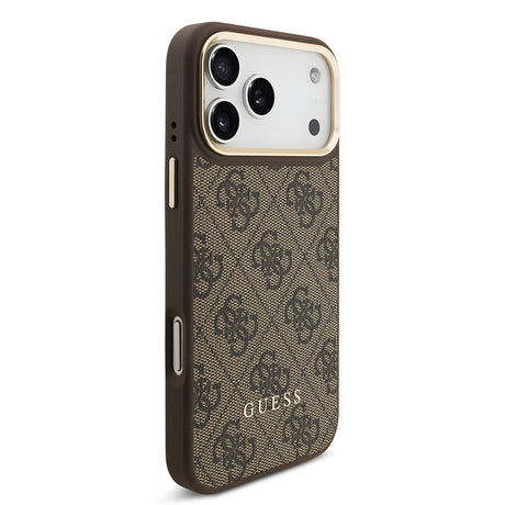 Apple iPhone 17 Pro Max Kılıf Guess Orjinal Lisanslı M-safe Şarj Özellikli Askılı ve 4G Logo Kartlıklı Kapak