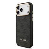 Apple iPhone 17 Pro Max Kılıf Guess Orjinal Lisanslı M-safe Şarj Özellikli Askılı ve 4G Logo Kartlıklı Kapak